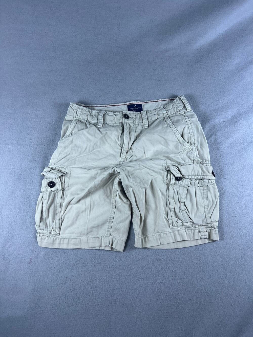 American Eagle Cargo Shorts Mens 32 Khaki Hiking Trekking Outdoor Sports Utility